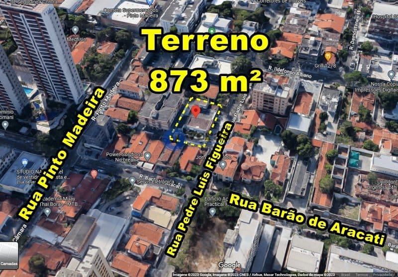 Terreno em Aldeota, Fortaleza/CE de 873m² à venda por R$ 2.999.000,00