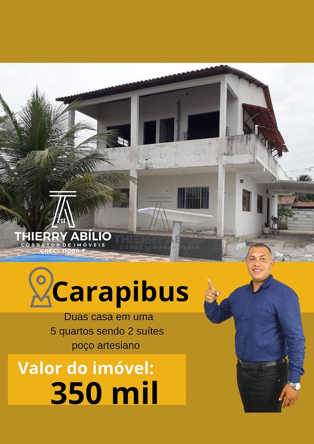 Casa em Jacumã, Conde/PB de 200m² 5 quartos à venda por R$ 349.000,00