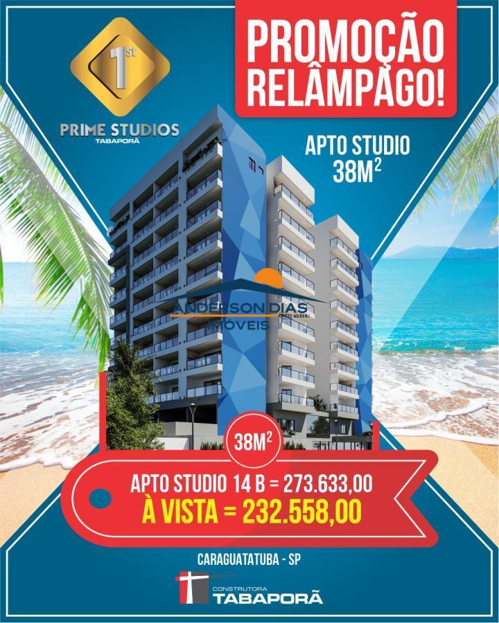 Apartamento em Praia das Palmeiras, Caraguatatuba/SP de 38m² à venda por R$ 232.000,00