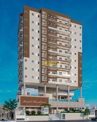 Apartamento em Cidade Ocian, Praia Grande/SP de 78m² 2 quartos à venda por R$ 405.414,19