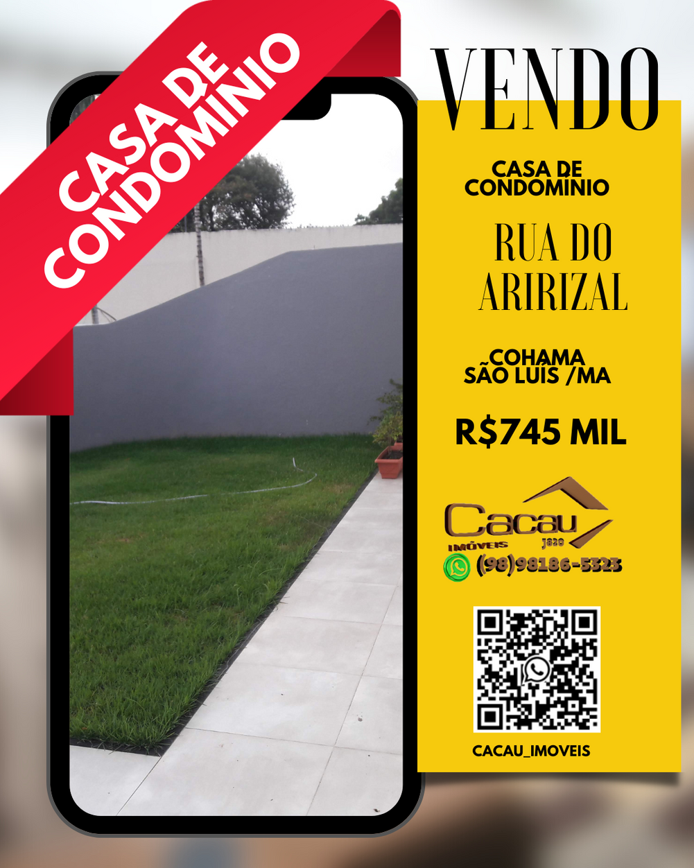 Casa em Vila Vicente Fialho, São Luís/MA de 200m² 3 quartos à venda por R$ 744.000,00