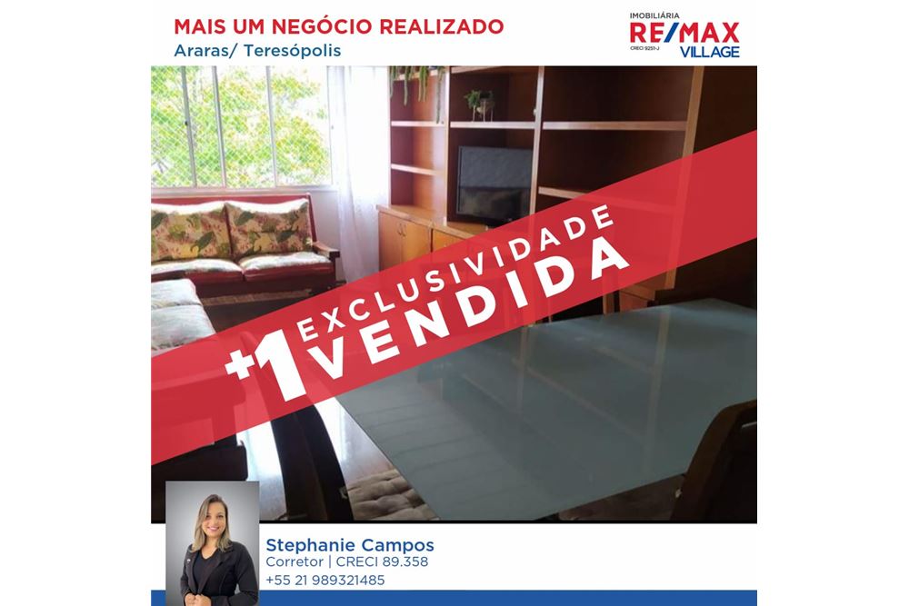 Apartamento em Araras, Teresópolis/RJ de 51m² 2 quartos à venda por R$ 189.000,00