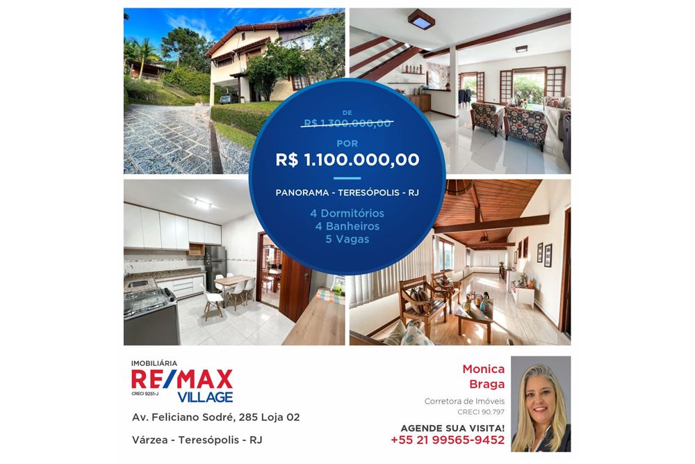 Casa em Pimenteiras, Teresópolis/RJ de 231m² 4 quartos à venda por R$ 1.099.000,00