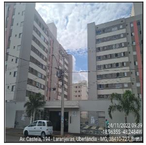 Apartamento em Laranjeiras, Uberlandia/MG de 50m² 2 quartos à venda por R$ 98.400,00