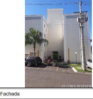 Apartamento em Fazenda Do Estado, Aracatuba/SP de 50m² 2 quartos à venda por R$ 115.839,00