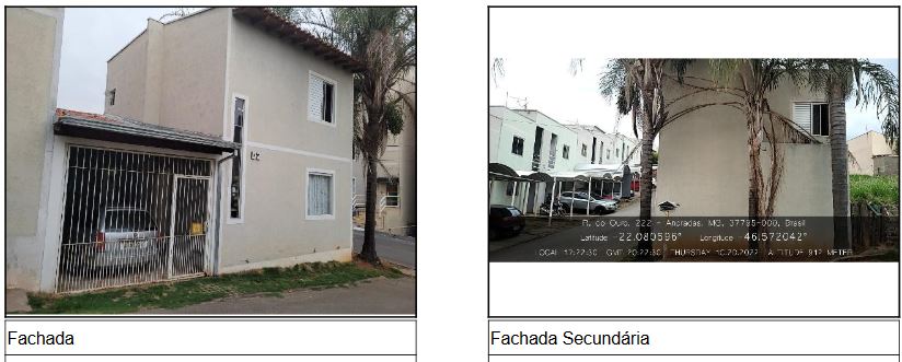 Casa em Jardim Muterle, Andradas/MG de 79m² 2 quartos à venda por R$ 75.000,00