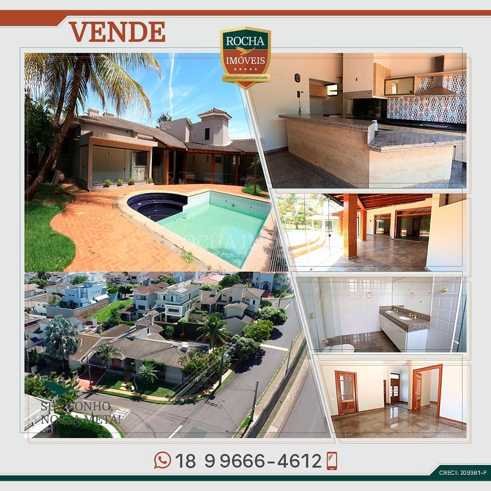 Casa em Parque Residencial Damha, Presidente Prudente/SP de 420m² 5 quartos à venda por R$ 1.898.000,00