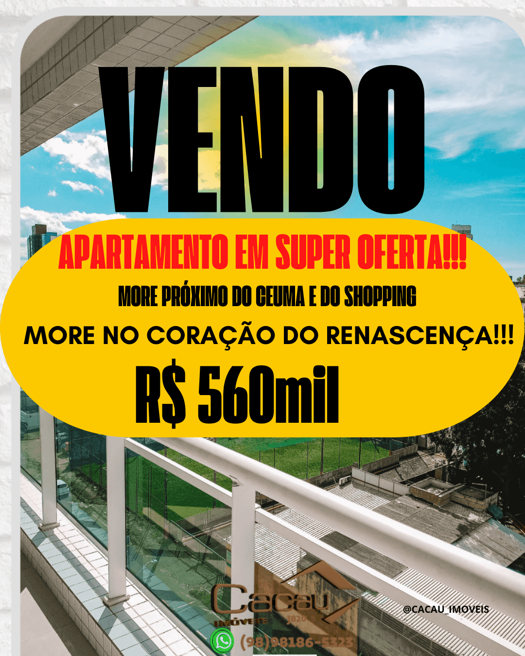 Apartamento em Jardim Renascença, São Luís/MA de 74m² 2 quartos à venda por R$ 559.000,00