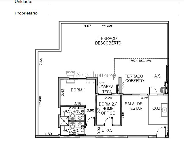 Apartamento em Santo Amaro, São Paulo/SP de 122m² 2 quartos à venda por R$ 910.905,00