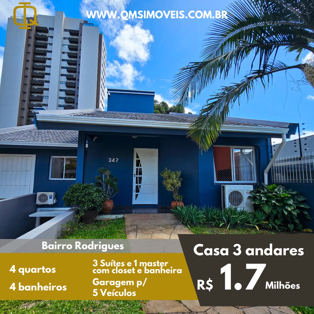 Casa em Vila Rodrigues, Passo Fundo/RS de 250m² 3 quartos à venda por R$ 1.699.000,00