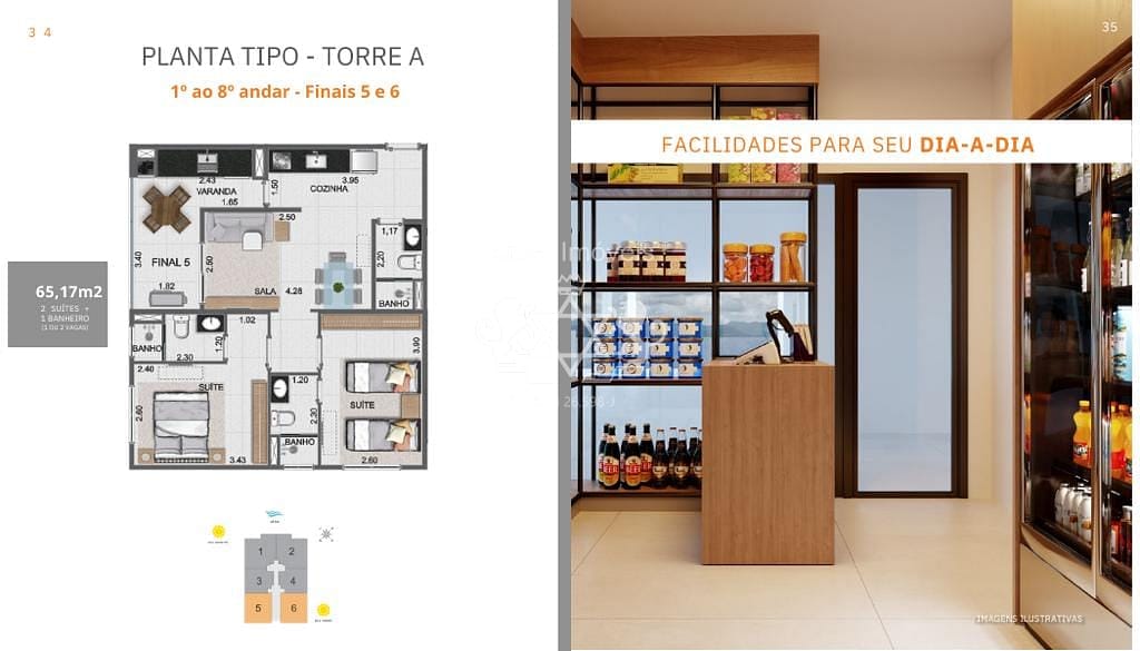 Apartamento em Parque Balneário Poiares, Caraguatatuba/SP de 52m² 1 quartos à venda por R$ 240.450,00